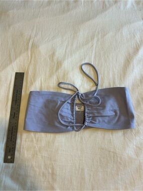 Sunday Best/Aritizia Light Purple Lace-Up Bandeau Top